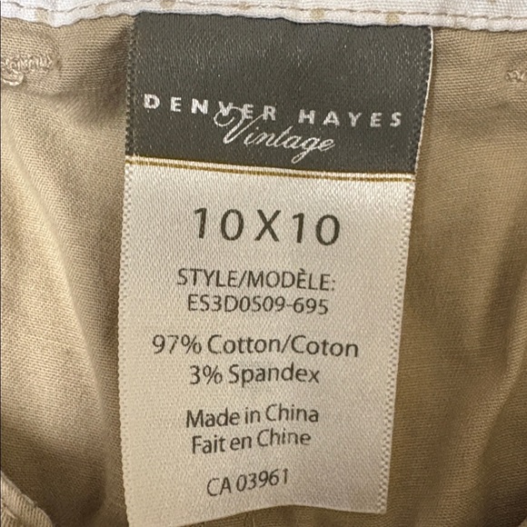 Denver Hayes women’s Vintage Beige rolled up Shorts, 10 x 10 - Picture 3 of 6